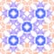 Blue peach colored translucent cross seamless pattern
