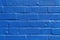 Blue peint brick wall