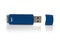 Blue pendrive on white background