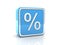 Blue percentage icon