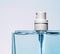 Blue perfume bottle