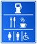 Blue Petrol Station Icon