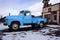 Blue pickup truck