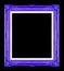 Blue picture frames. Isolated on black background