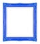 Blue picture frames. Isolated on black background