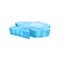 Blue piece of ice, cold frozen block vector Illustration