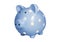 Blue Piggy Bank Isolated