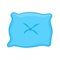 Blue pillow isolated illustration