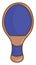 A blue Ping-Pong bat, vector or color illustration