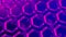 Blue and pink background of hexagons in rotating motion, seamless loop. Motion. Beautiful spinning field of colorful