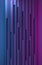 Blue-pink background with metal vertical stripes