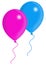 Blue and pink balloon