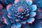 Blue and pink fractal flower, digital artwork