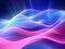 Blue pink glow waves, in the style of dotted, 3d space, abstract blue lights.Generative AI