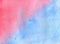 Blue-pink with green spots bright juicy watercolor on a white background