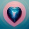 Blue Pink Heart Love Valentine Symbol Shape Abstract Romance Spirituality Generative AI