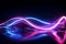 Blue and pink light dance in a stunning abstract wave technology