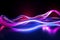 Blue and pink light dance in a stunning abstract wave technology