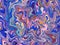 Blue pink marbled background. Detailed digital marbling backdrop