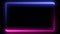 Blue and pink neon rectangle