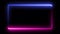 Blue and pink neon rectangle