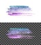 Blue pink paint brush vector smear stroke