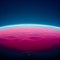 Blue Pink Planet Outer Space Stars Cosmic Space Orbit Dream Vision Generative AI