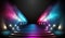 Blue Pink Red Golden Stage Spotlights Awards Graphics Background Celebration. Generative ai