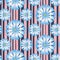 Blue pink seamless pattern on dark background, gradient petal chamomile daisy flower blossom, vector illustration background for