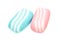 Blue and pink soap