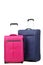 Blue and pink suitcases