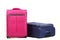 Blue and pink suitcases