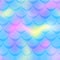 Blue pink yellow mermaid skin background. Vibrant iridescent background.