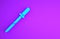 Blue Pipette icon isolated on purple background. Element of medical, chemistry lab equipment. Medicine symbol