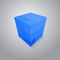Blue pixel cube