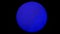 Blue planet shape sphere spinning around. Neptune planet