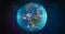 Blue planet for wallpaper, Panoramic view of the Earth, star and galaxy