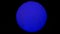 Blue planetshape sphere spinning around. Neptune planet