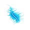 Blue plankton with tentacles. Vector illustration on white background.