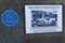 Blue Plaque on Brixham Pier Devon England. Operation Tiger 1944