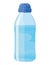 Blue plastic bottle icon with refreshing purified water