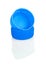 Blue plastic bottle lids