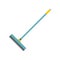 Blue plastic broom flat