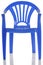 Blue plastic child chair