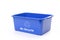 Blue plastic disposal bin