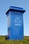 Blue plastic disposal container