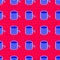 Blue Plastic filament for 3D printing icon isolated seamless pattern on red background. Vector