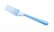 Blue Plastic Fork White Background