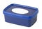 Blue plastic rectangular container