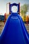 Blue Plastic Slide at Playground